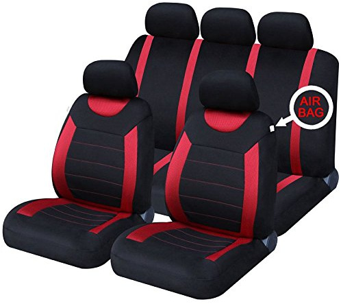 UKB4C Red Full Set Front & Rear Car Seat Covers for Insignia All Models