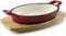 LACOR Topf Magma RED 17,5 x 12,5 cm ovaler Kochtopf, Metall, Rot antik, 17'5x12'5 cm