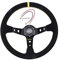 iSpchen Sportlenkrad Auto Rennlenkrad Sport Lenkräder, 6 Bolt Rally/Drift/Race/Drifting Racing Motorsport Lenkrad Universal 13 Zoll Wildleder Leder Lenkrad Rennsport,Gelb