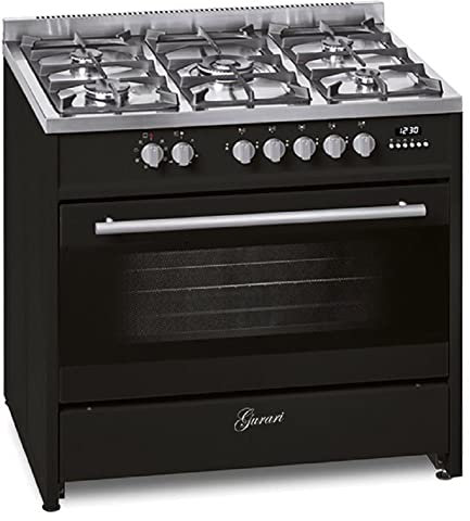GURARI GCH E 911 BL, Centre de cuisson électrique à gaz 90 cm/Range Coocker / 121L / 8 fonctions/Air chaud/Gril/ 5 brûleurs haute qualité/ 4 kw WOK/Gaz naturel/Gaz propane
