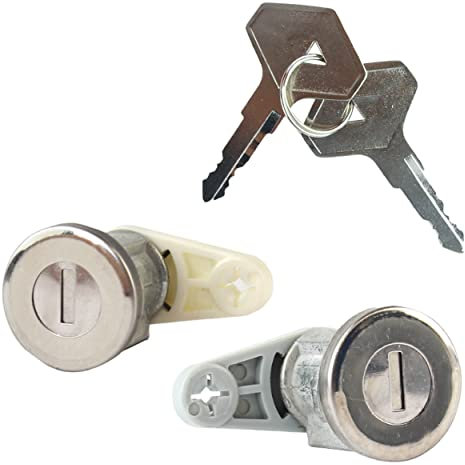 2 serrures de porte compatibles pour Twingo 1, Clio 1, Express, Super 5 (1984-2007) avant gauche et droit | Barillet de porte avec double de clés | 7701349790 | 7701349791 | 7701367603