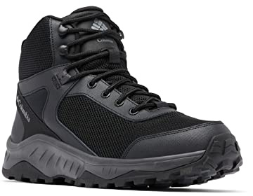 Columbia Trailstorm Ascend Mid WP wasserdichte Wanderstiefel für Herren, Schwarz (Black x Dark Grey), 46 EU