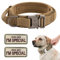 Hundehalsband Verstellbar mit Kontrollgriff, Taktisch Halsband Nylon, Hunde Halsband Gepolstert, Metallschnalle, für Mittlere Große Hunde Jagd Training Outdoor, Braun L