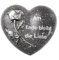 Besinnliche Grabdeko zur Erinnerung, frostfest und witterungsbeständig Grabschmuck - Grabfigur - Friedhof Deko (Herz (Am Ende bleibt die Liebe) 10,5 x 9,5 cm)