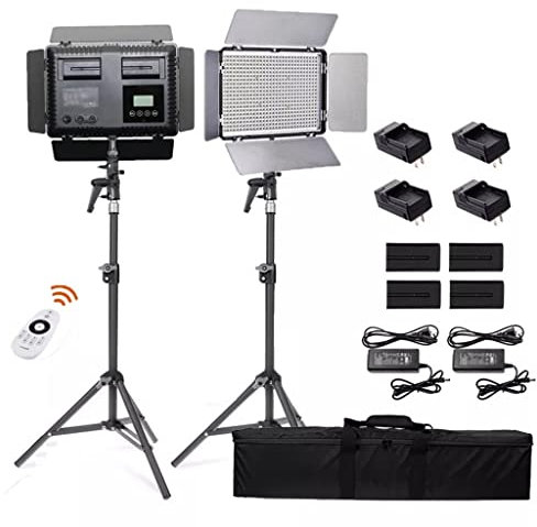 en 1 luz de vídeo LED iluminación fotográfica lámpara de Foto de cámara de Control Remoto con batería Tipod