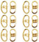 TOAOB 6 Stück Messing 18K Vergoldet Ohrringheber Einstellbare Earring Lifter Backs Golden 7.3x13mm Ohrring Zubehör Verschlüsse Ohrringaufzüge für Schmuckherstellung