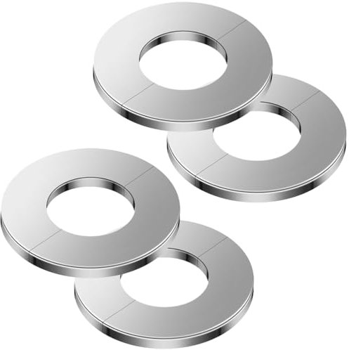JEYORZY 4 Pieces Radiator Escutcheon, Cubierta de Acero inoxidable, Collares de Tubería,26MM, Cubierta para Tubos de Radiador para Duchas, TuberíAs, Grifos