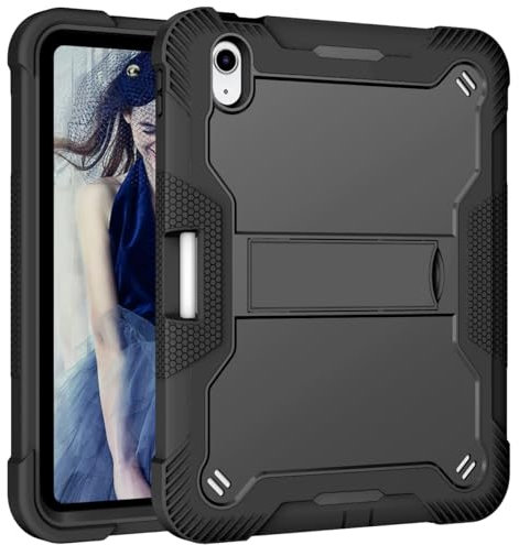 Funda protectora para tablet PC Compatible with iPad 10th Generation 10.9 2022 Released Case Rugged Hybrid Shockproof Rugged Protective Case for 10th Generation 10.9 2022 Tablet Case w Built-in Stan
