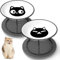 Comedero Gato Elevado FoiiLiio 2 Piezas Cuenco Cerámica Gato Elevado 10 cm con Soporte y Antideslizante Alfombrilla, Platos para Gatos Elevados para Agua y Comida