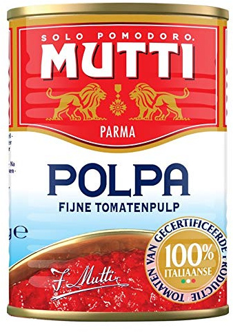 Mutti polpa di Pomodoro Tomatenpulpe Tomaten sauce 100% Italienisch 400g in dose