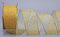 Dekoband GLITZER GOLD 20 m x 40 mm (Rolle) Stoffband Transparent Beige glänzend Organza mit Drahtkanten elegant Weihnachten Advent Geburtstag Premium glitter ribbon