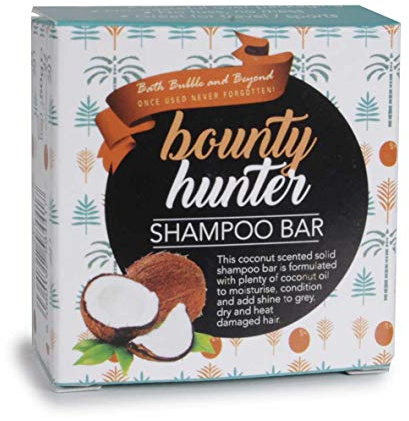 Bounty Hunter Shampoo für trockenes geschädigtes Haar, Weiß, Kokosgrau, in Geschenkverpackung, 50 g