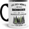 Tassendruck Berufe-Tasse Leg Dich Niemals mit einem Dachdecker an - Geschenk-Idee/Büro/Job/Arbeit/Witzig/Lustig/Innen & Henkel Schwarz