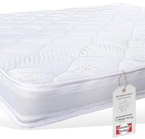 Matratzen Perfekt Kaltschaum-Topper Tokio, 140x200 cm H5 Höhe 12 cm | orthopädischer Schaumkern mit hoher Punktelastizität und Klimaband. Allergikergeeignet und belastbar bis 150 kg