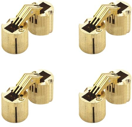 BE-TOOL Scharnier, 18 mm Messing, unsichtbares Scharnier, reines Kupfer, verstecktes Scharnier für DIY-Schmuckbox, Geschenkbox, Arbeitsplatten (4 Stück/Packung)