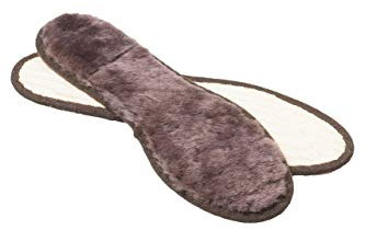 Lamb& Schuheinlagen Lammfellsohle Lammfell Einlage Fellsohlen Schaffell wärmend Winter Unisex Winter-Schuh-Einlegesohlen dunkelbraun Gr. 39