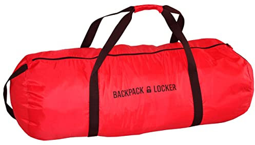 Backpack Locker - Flight Travel Backpack/Rucksack/Bag Transit Cover - Lockable (Padlock Included) Duffel Bag (Red, 45-55 litres)