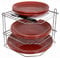 Buckingham 3 Tier Corner Plate Rack Chrome Finish Kitchen Cupboard Tidy Storage Organiser Dish Rack Space Saving Shelf Organiser 23 Cm