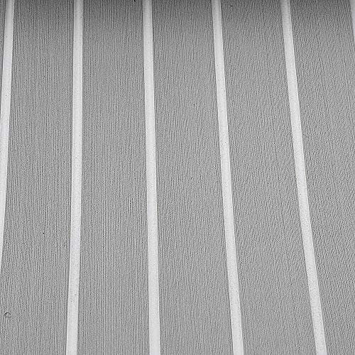 240cm x 90cm x 6mm Eva-Schaum Deckbeschläge für Boote Yacht Marine Bodenbelag Rutschfester Teppich Mit Kleberücken Synthetische Teakholz Bodenbelag Matte (Grau mit weißen)