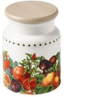 Brandani BARATTOLO LE PRIMIZIE PORCELLANA CON TAPPO IN BAMBOO NATURALE