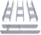 Aufun 4 x H-Pfostenträger in Ausführung 121mm H-anker H-Form Stahlträger- 600 mm Länge, Materialstärke 5mm (4 Stück 121mm)