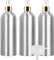 TIANZD 3 Stück Tragbar 500ml Leere Aluminium Sprühflasche mit Weiß/Gold Sprühkopf, 500 ml Feinen Nebel Pumpzerstäuber Aluminium-Flasche Zerstäuberflasche Reise Flasche, 1x Trichter