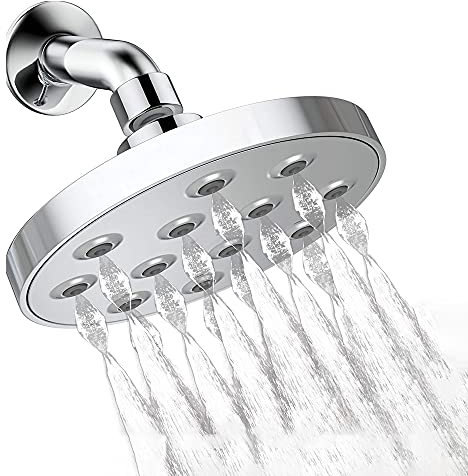 Fester Hochdruck-Duschkopf Badezimmer-Duschkopf High-Flow-Duschköpfe mit verstellbarem Metall-Kugelgelenk für ein luxuriöses Duscherlebnis auch bei niedrigem Wasserstand Hinweis: Ellbogen ist nicht im