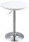 HOMCOM Bartisch moderner Esstisch höhenverstellbarer Bistrotisch Stehtisch Tresentisch Schreibtisch rund Metall ABS-Lackierung Weiß Ø61 x 76-97 cm