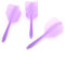 Dart Shafts and Flights, 2BA Dart Shaft and Flights Dart Shafts and Flights Combo mit 3 X integrierten Dart und Flights für 2BA Dart Barrels mit Gewindedurchmesser(Violett)