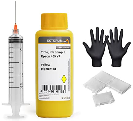 Octopus Fluids Druckertinte kompatibel mit Epson 405, Gelb, 100 ml