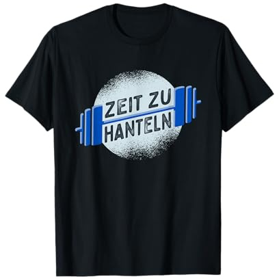 Zeit Zu Hanteln Lustiges Wortspiel Fitness Gym Sport T-Shirt