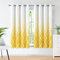 Beauoop Gelb Blickdicht Vorhänge mit Farbverlauf Geometrische Fliesendruck Muster Lichtundurchlässige Vorhang mit Ösen VerdunkelungsVorhänge für Schlafzimmer Wohnzimmer 2er Set, 132 x 175 cm (HxB)