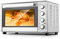 Mini horno plateado de 65L con temperatura ajustable de 60-250 ℃ y temporizador de 60 minutos Circulación de aire caliente multifuncional/horquilla giratoria para asar/fermentación para descongelar/