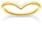THOMAS SABO Damen Ring V-Form Gold 925 Sterlingsilber, 750 Gelbgold Vergoldung TR2393-413-39