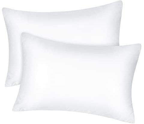Fittia Taie Oreiller 100% Bambou Lyocell Soyeux 50x75 Blanche
