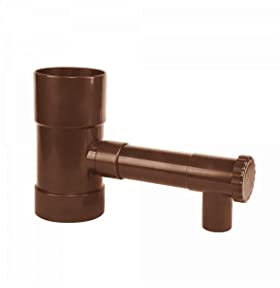 Sammler Regenwasserfänger mit Ventil, BRADAS 80mm, Braun