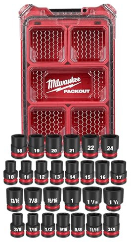 Milwaukee Electric - Shockwave Impact Duty. Socket 1/2. DR 27PC MM Pack