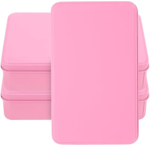 Cabilock 3 Stücke Metalldose Rechteckige Blechdose Mit Deckel Metallbox Leere Vorratsdose Metall Teedose Sparschwein Bonbon Box für Candy Cookie Tee Dose Rosa, N1114841C51MGPGZOSH3S8RV, 19X12X4.8CM
