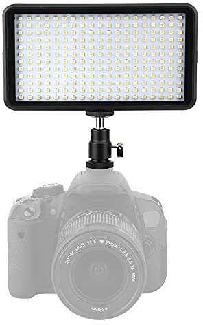 Akozon Panneau Lumineux à LED, Lumière Vidéo LED pour Appareil Photo 3200K/6000K Lampe de Panneau Lumineux à LED Caméra DSLR Lumière Vidéo Caméra Lumière de Remplissage