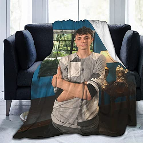 LOUJIN Lucas Schauspieler Jade Zumann, ultraweicher, leichter Flanell-Fleece-Überwurf, warme Klimaanlage, für Couch, Sofa, Bett, 125 cm x 100 cm