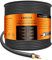 CARLITS Cavo Elettrico a 4 Conduttori Calibro 18 4x0,8mm², 45,72M Cavo Nero a Bassa Tensione 18/4 Custodia in PVC, Prolunga Flessibile per Lampada a LED