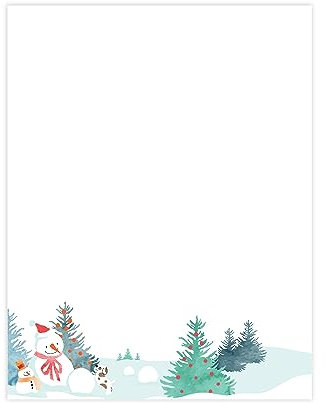 Briefpapier-Briefpapierbögen, 60 Stück, Weihnachtsmotive, zum Schreiben von Briefen, Computer, Büro, Notizen, Hochzeitseinladungen und Druckzubehör, Größe 21,6 x 27,9 cm