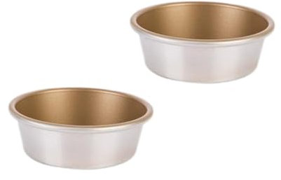 IMIKEYA 2st Pudding-burgerform Runde Kuchen Zinn Schicht Kuchen Pfannen Formen Desserts Backen Pfannen Gelee Backform Lebensmittel Kochen Pan Aluminiumlegierung Eierkuchen Tablett