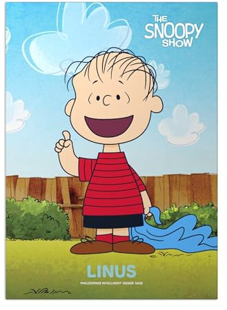 Displate - Poster aus Metal - Peanuts - The Snoopy Show - Linus Snoopy Show - Größe L - 67,5x48cm Matt
