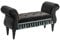 HOMCOM Sitzbank Polsterbank, Samtoptik, Luxus Bettbank mit Holzbeine, Flurbank für Schlafzimmer, bis 150 kg Belastbar, Dunkelgrau, 117 x 40 x 58 cm