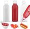 Fokroin 3pcs Bouteille Sauce, 300ml Bouteille à Condiments, Bouteilles Condiments Plastique, Bouteilles en Plastique Squeeze, pour La Moutarde, Ketchup, Mayo, Huile Dolive