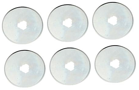 SEWOART 6 Stück Stoffschneideklingen Schneidradklingen Rollschneiderklingen Kreisförmige Schneidklingen Runde Quilt Schneidklingen Mehrschichtige Schneidklingen Runde