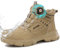 GUSAYEX Work Boots Mens Safety Shoes Lightweight Steel Toe Cap Boots with Rotation Button Comfortable Safety Trainers Industrial Construction Shoes Protective Work Trainers Size 10