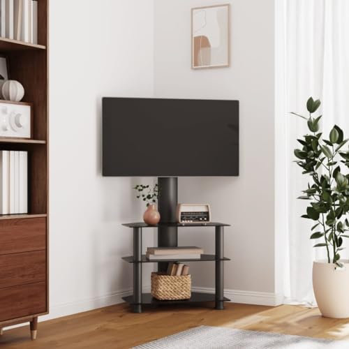Entertainment Centres & TV Stands-Corner TV Stand 3-Tiers for 32-70 Inch Black