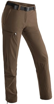Maier Sports Inara Slim, Damen Wanderhose, Wasserabweisende Outdoorhose für Trekking und Hiking, Enganliegender Schnitt, PFC-frei, mSTRETCH pro 4 & Dryprotec, Dunkelbraun, 46